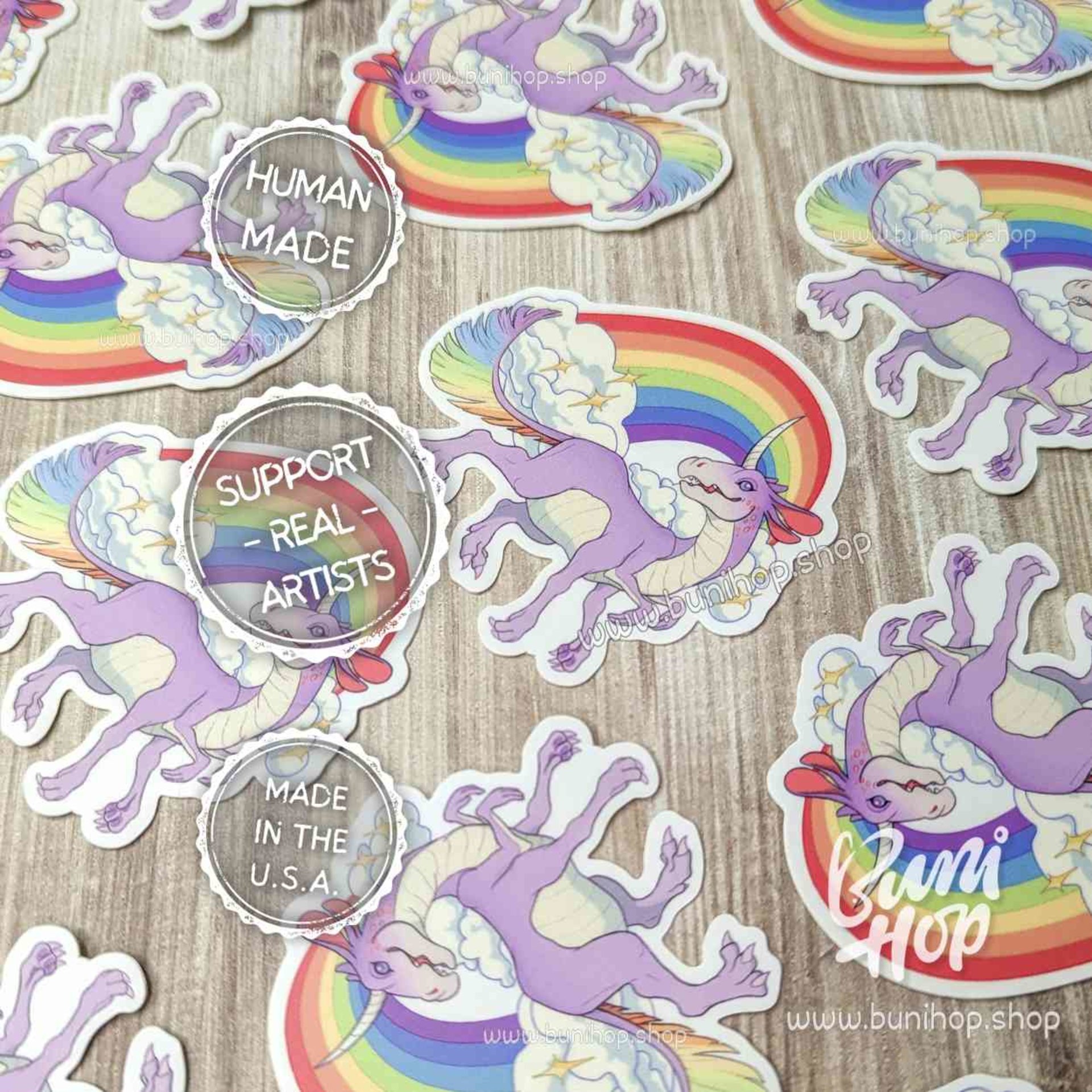 Rainbow Unisaur (IWATEX) Vinyl Sticker