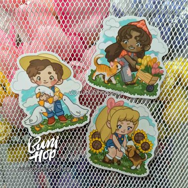 Cute Farmer Magnets - Refrigerator Magnets